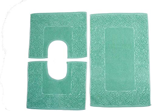 HomeLife - Set Tappeti Bagno 3 Pezzi Made in Italy, con: 1 Tappeto Bagno Assorbente (60X90) e 2...