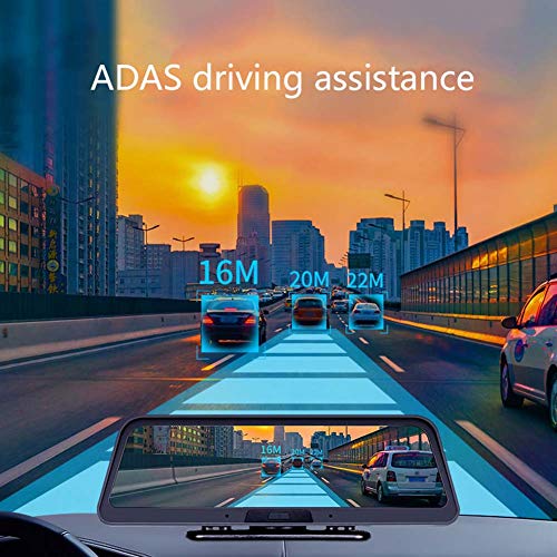 Dash Cam, Center Console Driving Recorder, 10 Inch Streaming Media 170° Dual Dash Cam, Hd Night Vision, ADAS - Image 3