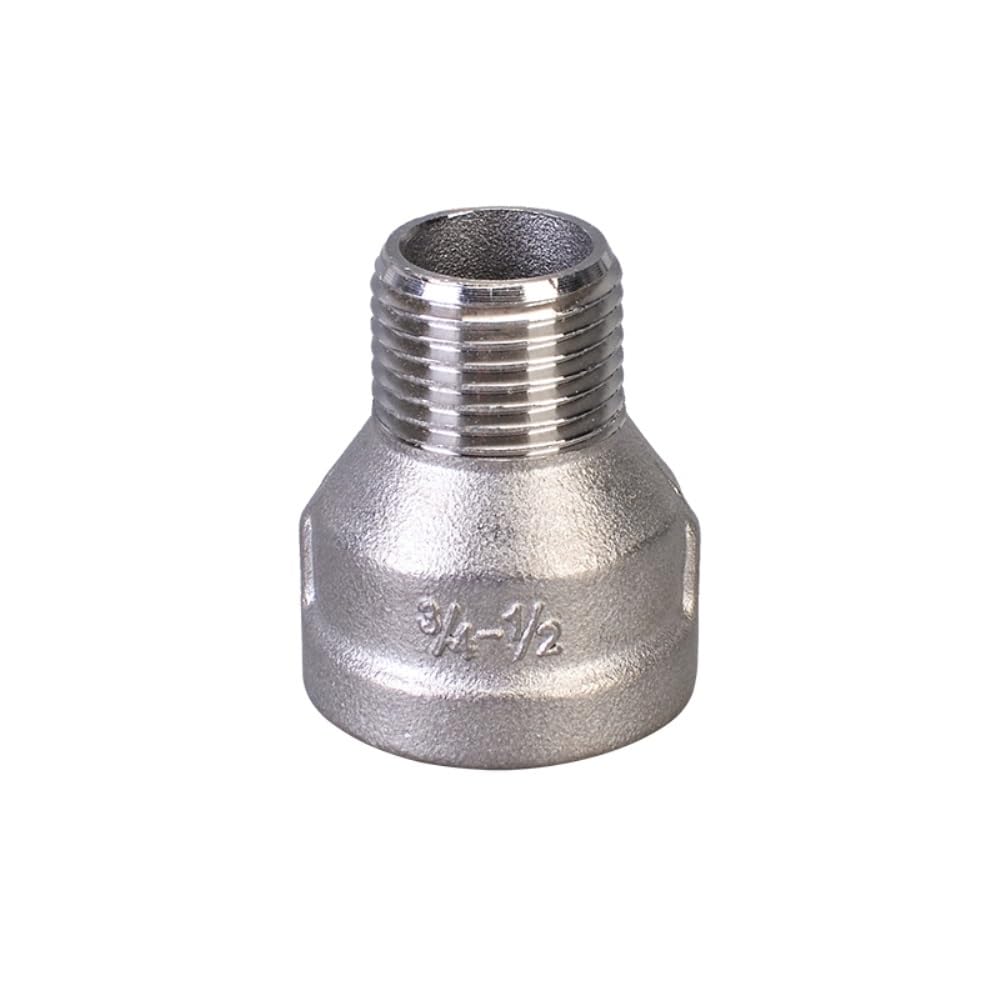 1/8" 1/4" 3/8" 1/2" 3/4" 1" BSP Female to Male Thread Reducer 304 Stainless Steel Pipe Fitting Connector Adpater(Size:DN25 to DN20)