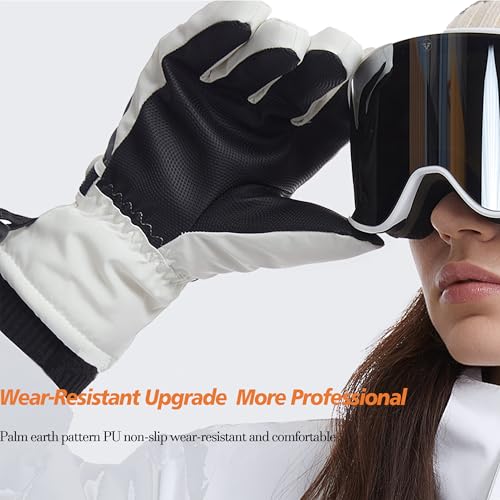 Ohhvvow Winter Ski Snow Gloves Men Women, 10-Finger Waterproof Windproof Touchscreen Snowboard Gloves Insulated Warm Winter Snowmobile Gloves For Extreme Cold Weather thumb #2