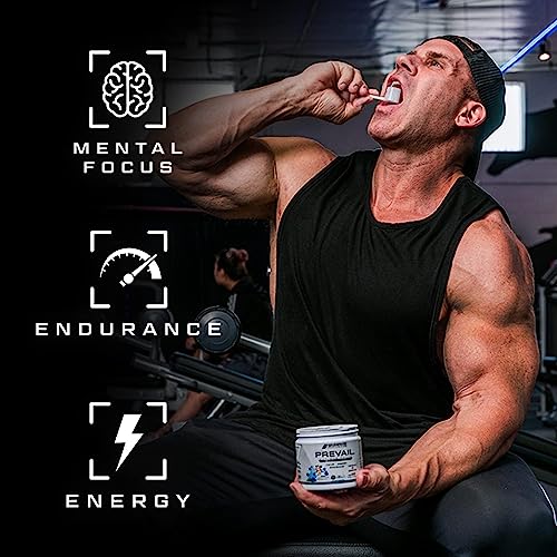 Image of Prevail Pre Workout Powder with Nootropics: Best Pre Workout for Men and Women, Cutting Edge Energy and Focus Supplement with L Citrulline, Alpha GPC, L Tyrosine | Sour Blue Razz, 40 Scoops