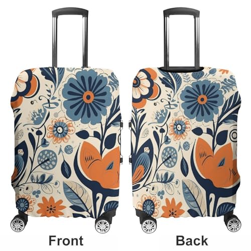 Travel Luggage Cover Elastic Suitcase Cover Many Flowers Luggage Cover Anti-Scratch Suitcase Protector Washable Dustproof Baggage Cover Fits 18-32 Inch Luggages XL3