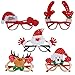 Produktbild QH-Shop Weihnachten Brille Rahmen Glitzernde Weihnachtsgläser Mehrfarbige Fotorequisiten Kreative Dekoration für Kinder und Erwachsene