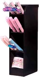 Porta Treco Organizador Mesa De Traballho Escritorio Canetas (Preto Transparente)