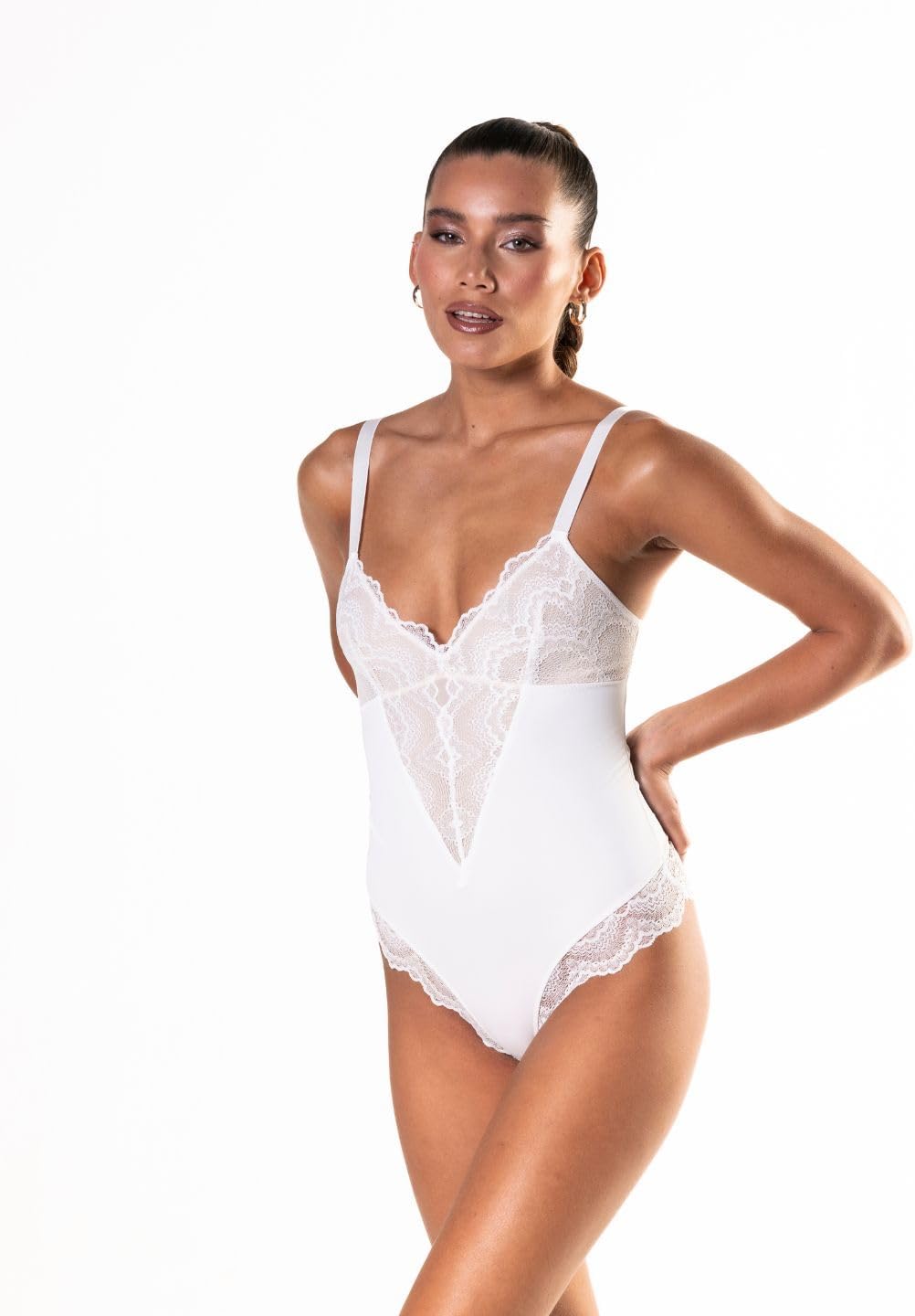 HeyShape Bodysuits for Women - Tank Top Lace Backless Thong - Body Shaper Tummy Control Shapewear for Women - Image 2