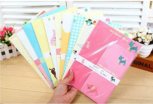 KSIWRE Lot de 36 feuilles de papier à lettre et enveloppes, ensemble de papeterie chaud sur le thème floral pour invitations de mariage, 24 papiers lignés avec 12 enveloppes