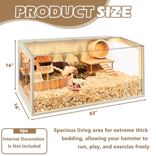 image for Prolee Hamster Cage Chewproof, Large Hamster Cages and Habitats 32 Inc