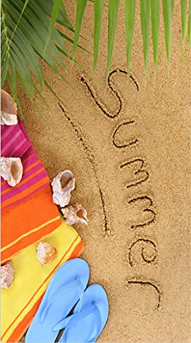 Strandtuch XXL Sommer Muster 100x180 cm Badetuch Groß 100% Mikrofaser Handtuch Stranddecke Sommer-Handtücher Cover