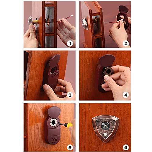 Door Viewer, Security Viewer For Home Office Hotel, Rugged Swivel Cover,Copper,Thick 65-100 #TOP4
