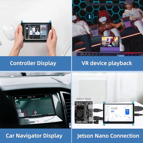 Image of 5'' Raspberry Pi Monitor, Capacitive Touchscreen Monitor 800x480 HDMI IPS Screen for Raspberry Pi 5 4 3 2 Zero BB, Driver-Free