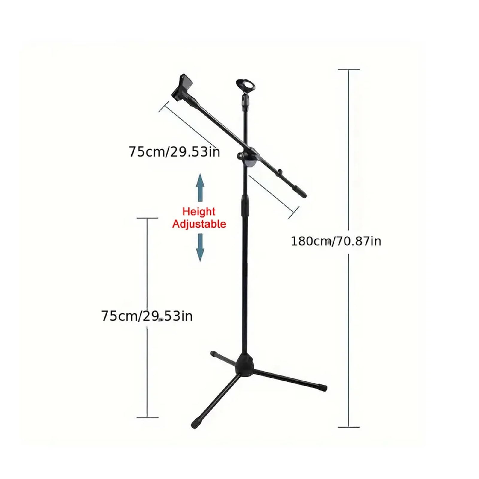 Trépied De Perche De Microphone, Support De Micro Pliable Et Réglable