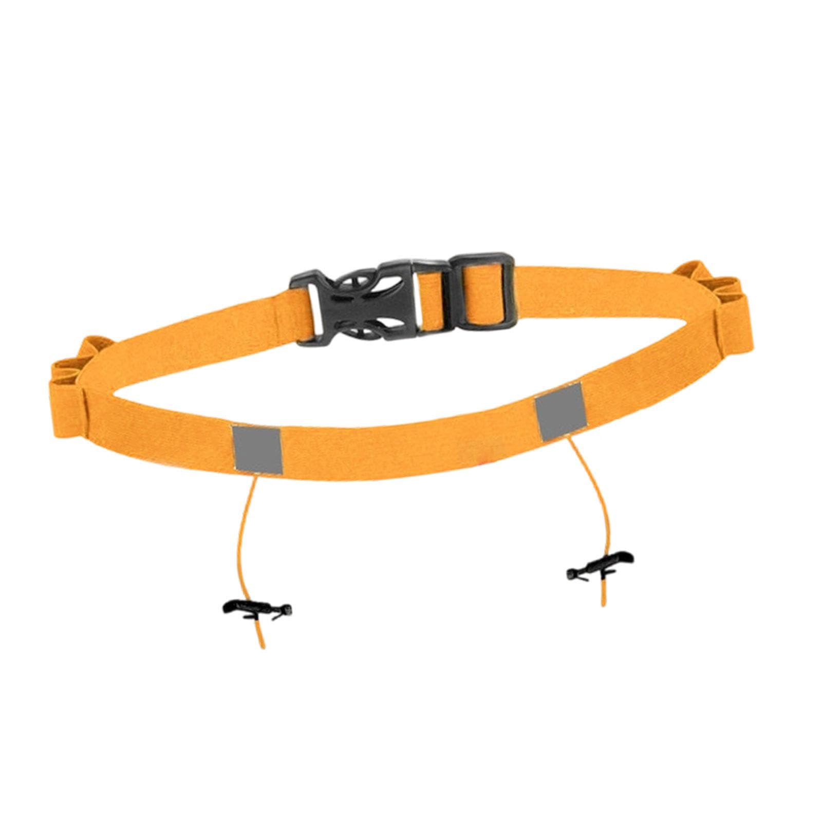 Triathlons Race Number Belt with Loop Adjustable Athletes Running Bib Holder Tangerine-image-48