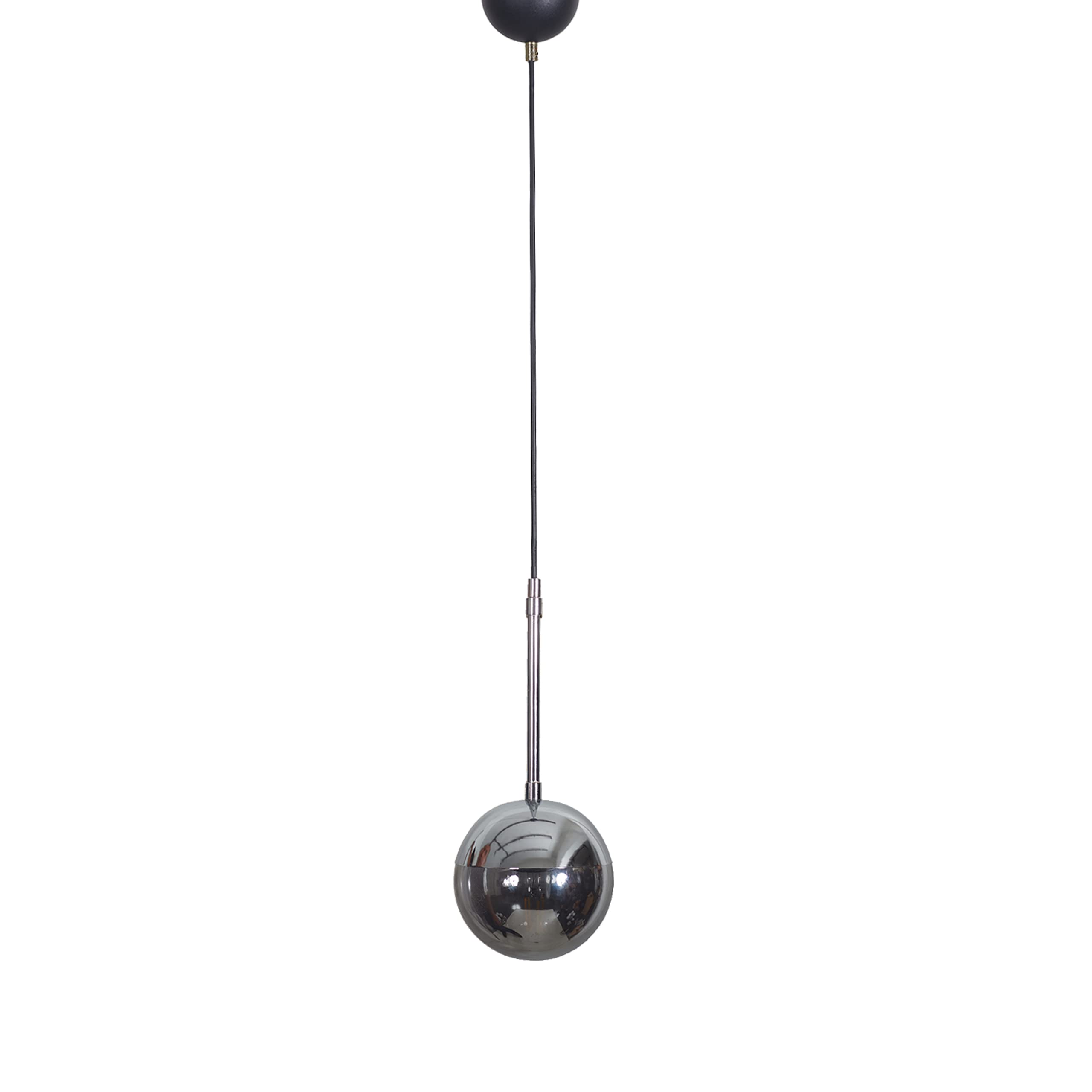 Nova Pendelleuchte Esstisch Glaskugel Wohnzimmerlampe Kugellampe E27 Fassung (Chrome 1)