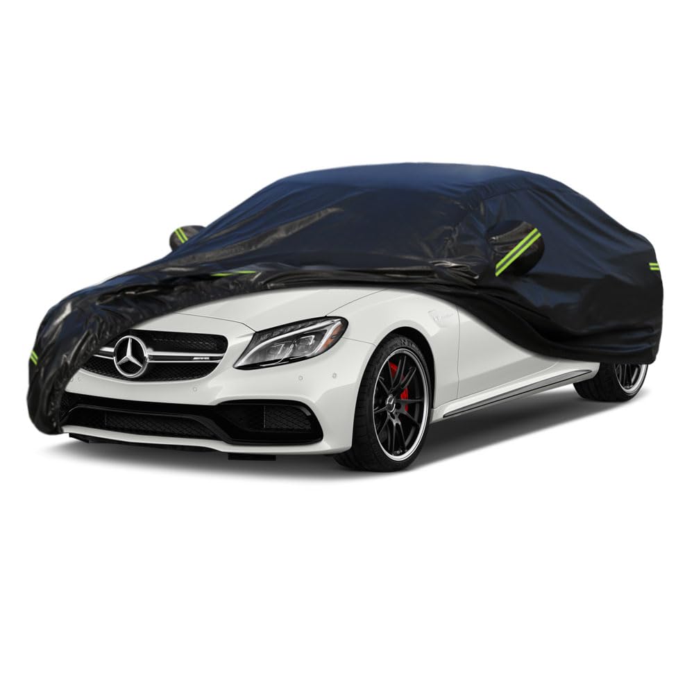 Kaugung 7 Layers Car Cover Custom Fit Benz C Class C300 C250 from 2004 to 2023, Outdoor Waterproof All Weather Sun Rain 