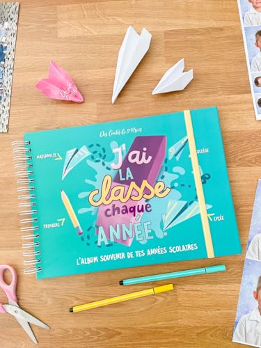 Class Photo Album and School Memories - Kindergarten, Elementary, Middle and High School (Green)