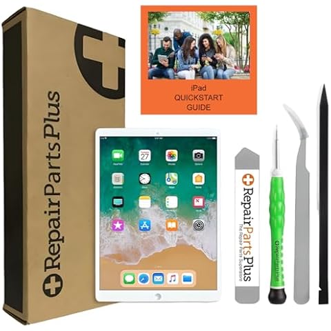 Repair Parts Plus for iPad Pro 10.5 Screen Replacement LCD Display + Glass Touch Digitizer Premium Kit (A1701 | A1709, 2017) Display + Tools + Adhesive - White Cover