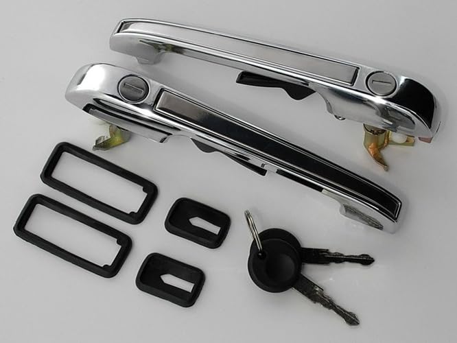 Set Manetas Retro Tiradores Puertas Delanteras con Llaves Compatibles con Golf Jetta Caddy Polo Passat 80