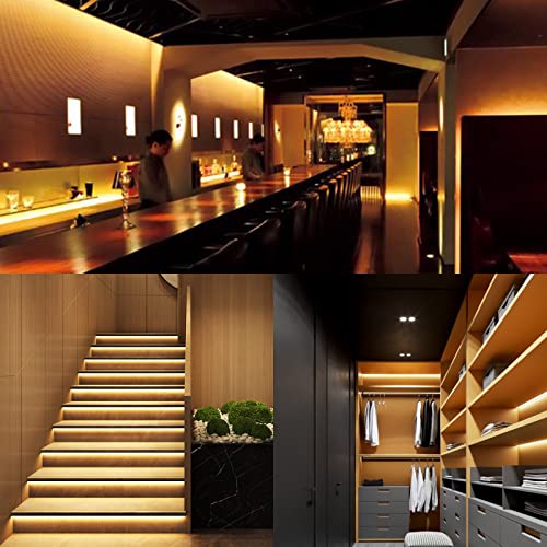 Image of GOMING 24V Super Bright COB LED Strip Warm White 3000K 16.4ft(5M) 621LM /FT | 14.5W /M CRI 93+ High Density 480LEDs /M IP20 Not Waterproof LED Tape Lights for DIY Home Decor(Power Supply not Included)