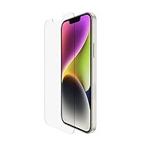 Belkin UltraGlass Proteggi schermo per iPhone 14, 13, 13 Pro, antimicrobico, applicazione facile senza bolle con supporto di allineamento incluso, collaudato per resistere a una durezza di 9H