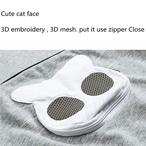 BOMBAXCEIBA Cat Dog Carrier Sweater Puppy Kitten Pouch Hoodies Kitty Carrying Kangaroo Sweatshirt (Gray,M)