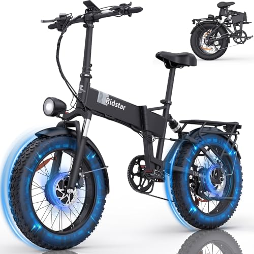 H20 Pro Vélo Électrique Pliable, Autonomie 150km, Batterie Amovible 48V 23Ah, Double Moteur 170Nm, 20