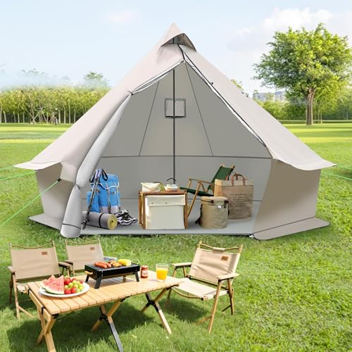 Carpa Yurt para Camping 3 Personas 4 Estaciones 118x118x79 in