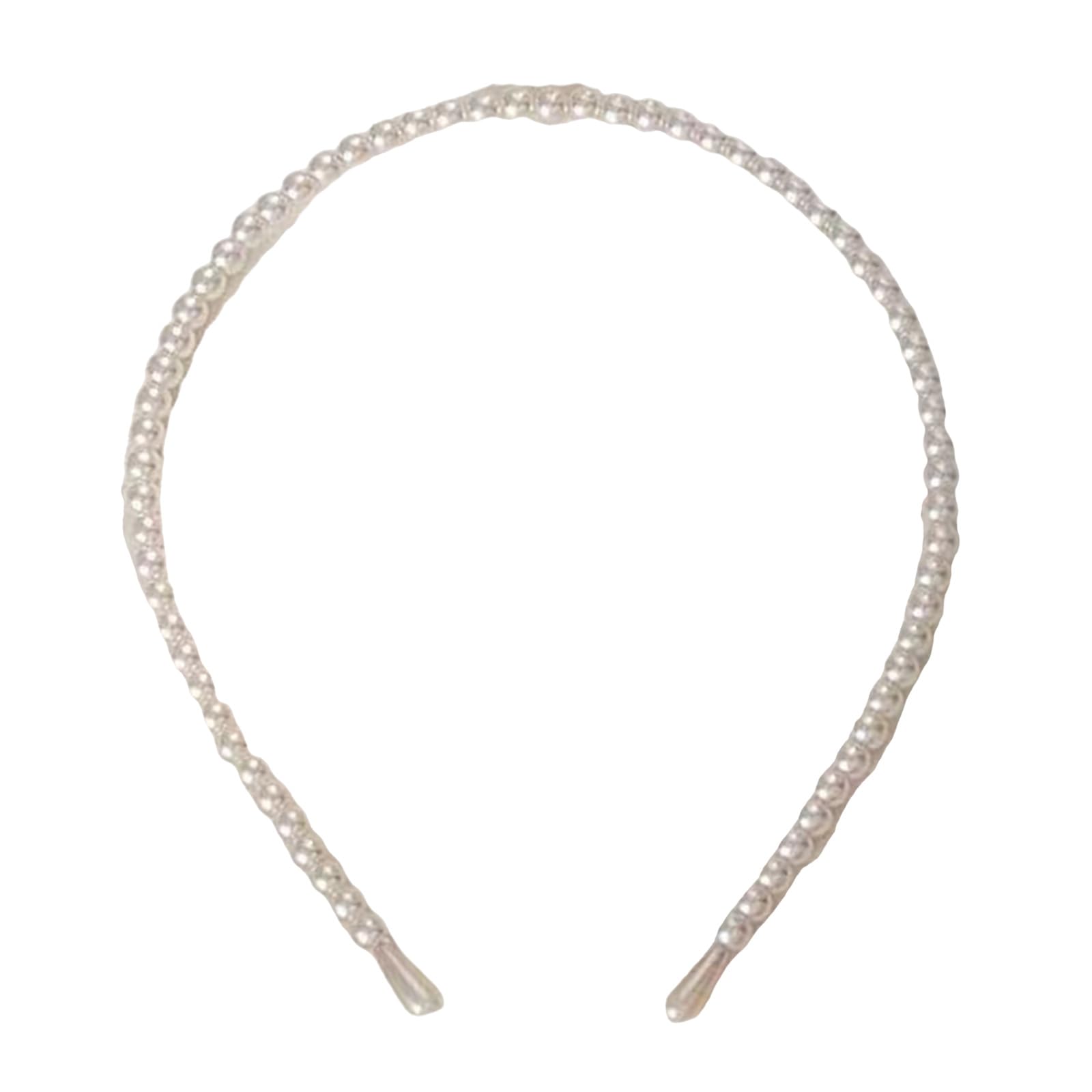 YUXITA Elegant Faux Pearls Accented Bows Headbands For Women Girls Nonslip Hair Accessory For Wedding Party Daily Use