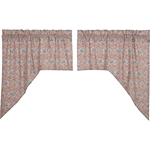 VHC-Brands-Kaila-Country-Cottage-Vintage-Floral-Curtain-Swag-Set-of-2-36x36x17 VHC Brands Kaila Country Cottage Vintage Floral Curtain Swag Set of 2 36x36x17