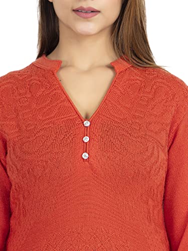 Image of Rosary Women's Winter Wear Solid Woolen Warm Straight Kurti with 2 Side Pockets