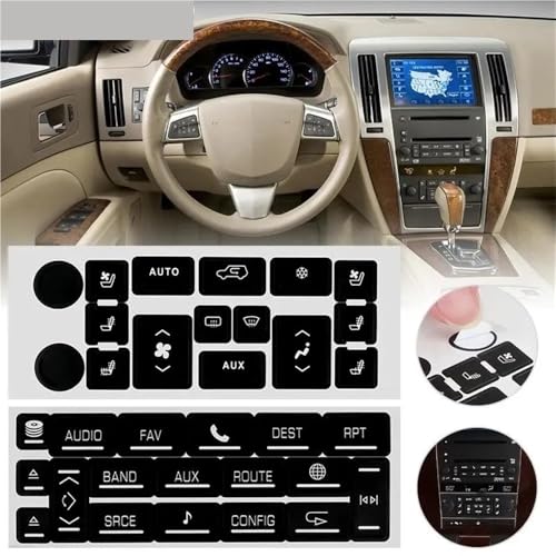 Autocollant bouton climatisation Escalade rénovation console radio - 2