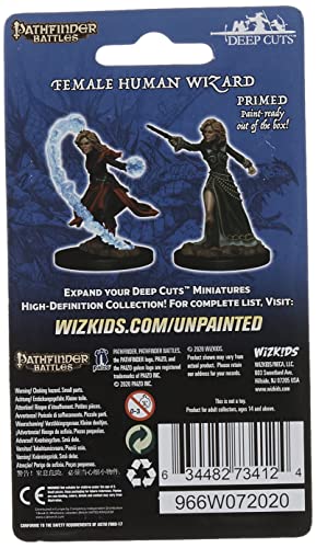 Figurines Female Human Wizard Pathfinder Battles Deep Cuts x6 non peintes