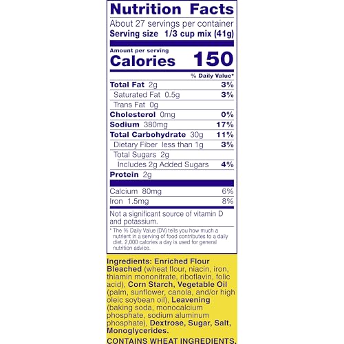 Image of Betty Crocker Bisquick Pancake and Baking Mix, Original, Makes About 60 Pancakes, 40 oz (Pack of 10)