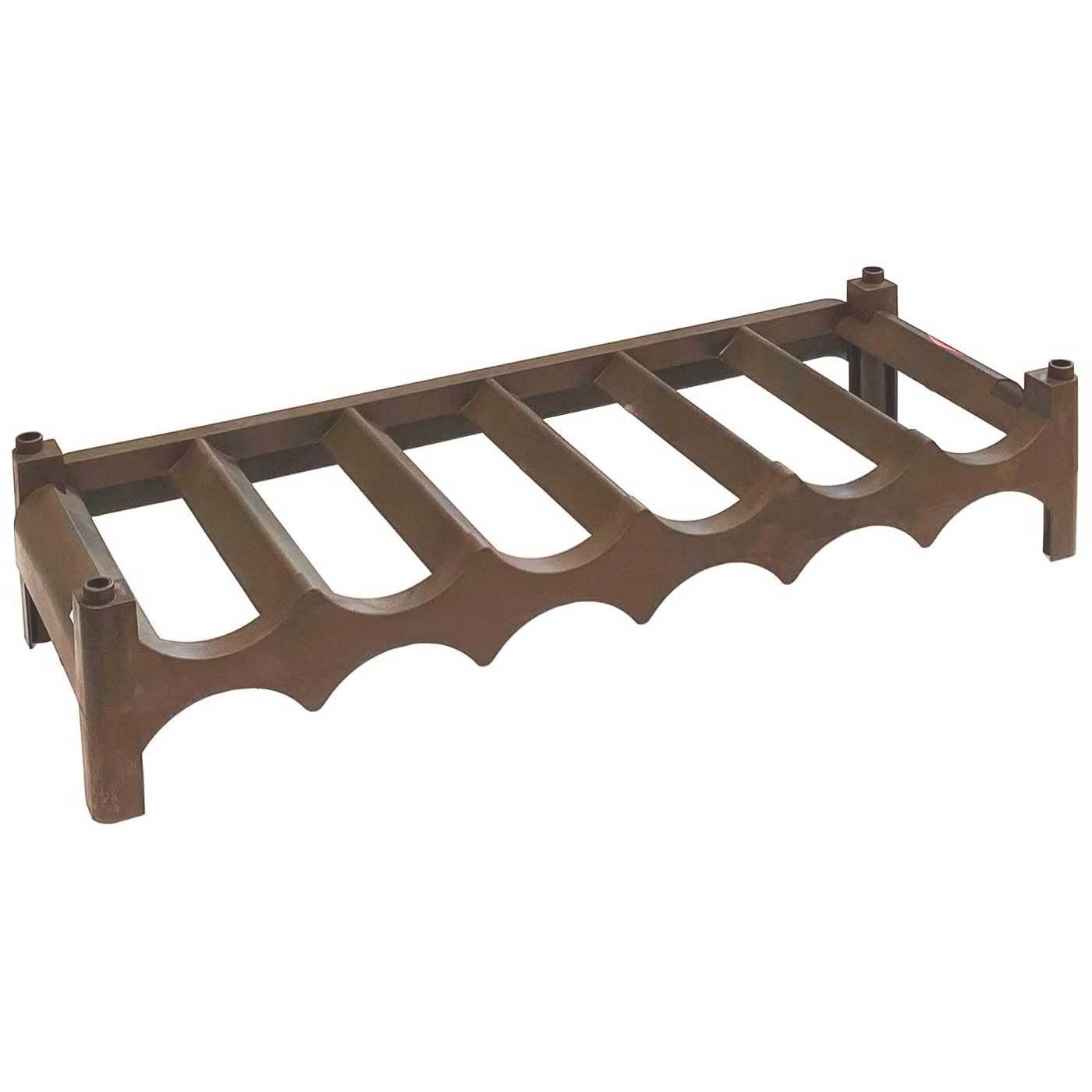 Acan Tradineur - Botellero de plástico apilable, de 60 x 69 x 23 cm, con Capacidad para 36 Botellas, de Color marrón, almacenar Botellas