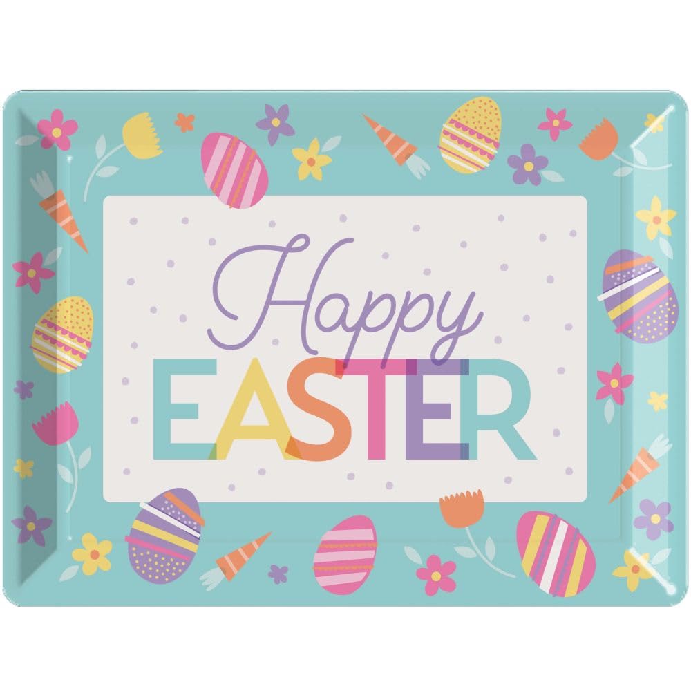 Happy Easter Plastic Serving Tray 14