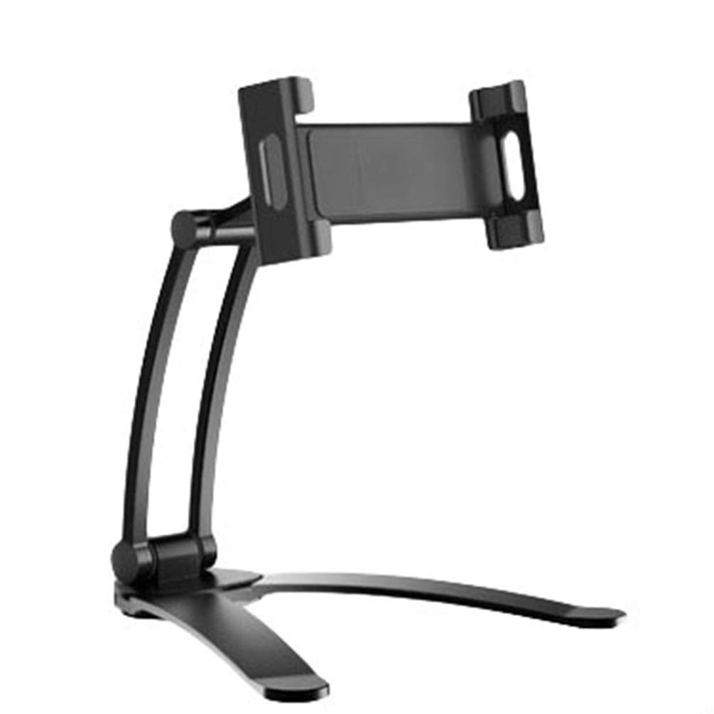 Supporto da parete per telefono cellulare e tablet portatile, staffa regolabile per scrivania, adatto a dispositivi da 12,5-19 cm, accessorio da scrivania nero