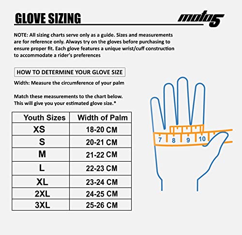 Moto5 Full Finger Leather Motorcycle Gloves For Men Touch Screen Gloves Premium Street Motorcycle Durable Protective Cruiser Biker Gel Black Leather Gloves (Black, Large) #TOP6