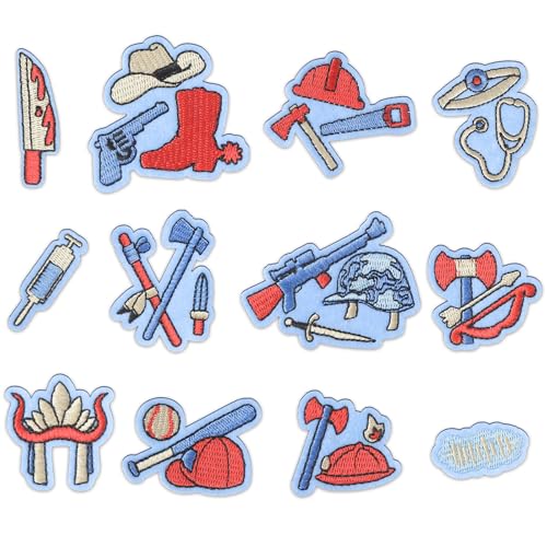 Lyrow 12 Pcs Halloween Iron on Patches Embroidered Sew on