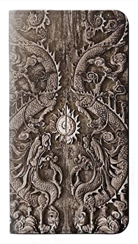 Étui à rabat cuir PU Samsung Galaxy S25 Dragon Door finition haute résistance