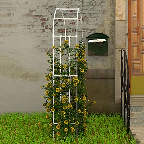 Arche de rose décorative blanche 180x240 cm support plantes grimpantes