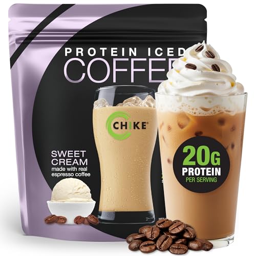 Chike Sweet Cream High Protein Iced Coffee, 20 G Protein, 2 Shots Espresso, 2 G Sugar, Keto Friendly and Gluten Free, 14 Servings (17.8Ounce)
