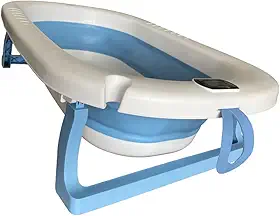Banheira Splash Dobrável e Retrátil com Termômetro - Azul