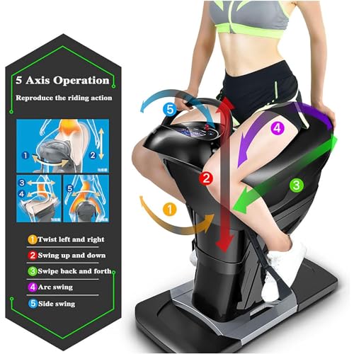 Máquina abdominal eléctrica, máquina de equitación indoor, entrenador para glúteos y abdomen, dispositivo de fitness con vibración y pantalla LCD miniatura 5