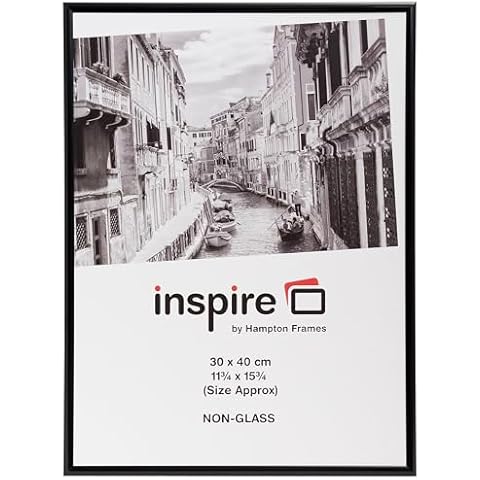 Hampton Frames Aluminium Black Photo Frame 12x16 Cover
