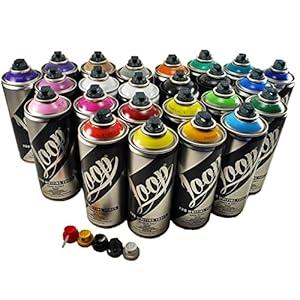 Loop spray paint 400ml MASTER COLOR SET of 24 multicolored