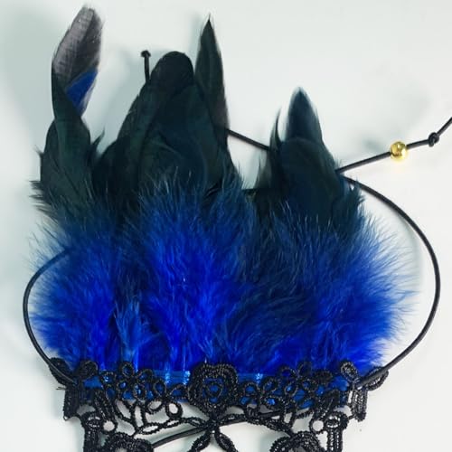 Black Lace Gloves for Women Cubic Zirconia Feather Swan Wings Wrist Bands Witch Angel Costume Accessories 7