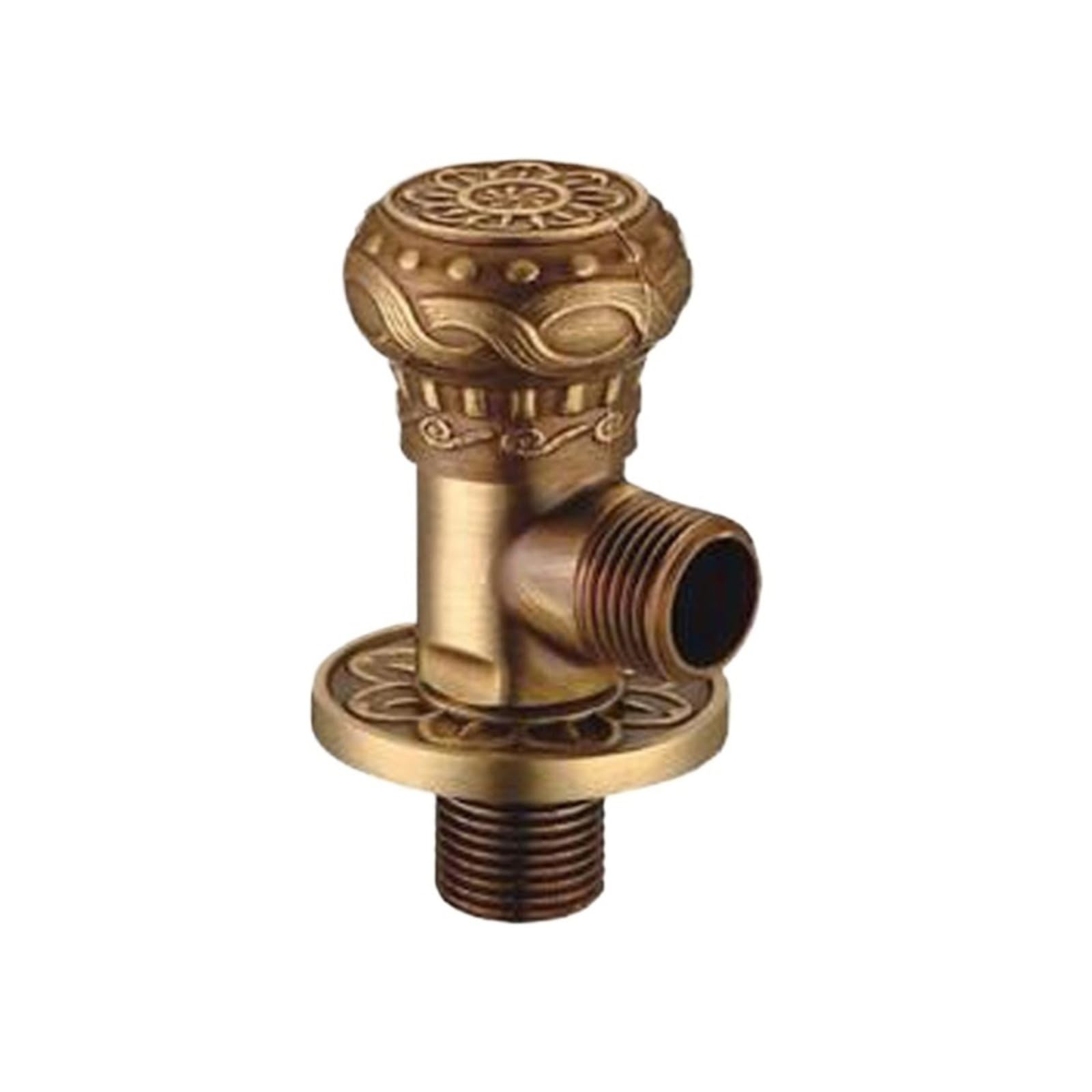 European Antique Black Brass Angle Valve Toilet Water Filling Control Valve(Antique Brass D)