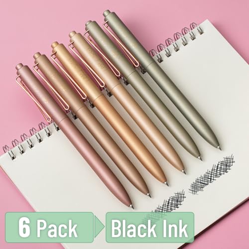 Bolígrafos de gel retráctiles Mr. Pen, pack de 6, tinta negra miniatura 2