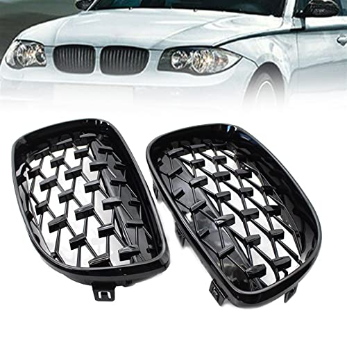 Calandre Rein Avant Météore Diamant en ABS Robuste pour BMW E81 E82 E87 E88 Réseau Trié