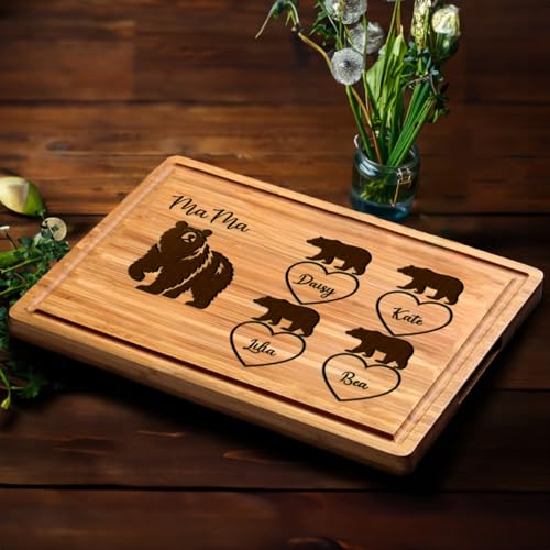 Tabla de Cortar Personalizada para el Día de la Madre, Regalos Personalizados para Mamá, Tabla Grabada para Mamá y Abuela miniatura 7