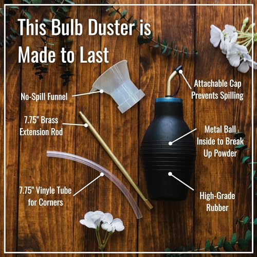 Dr. Killigan's Insect Buster | Bulb Duster, Insecticide Applicator, Dispenser for Diatomaceous Earth and Other Powdered Insecticides and Pesticides | Non-Toxic and Natural | Large - Image 3